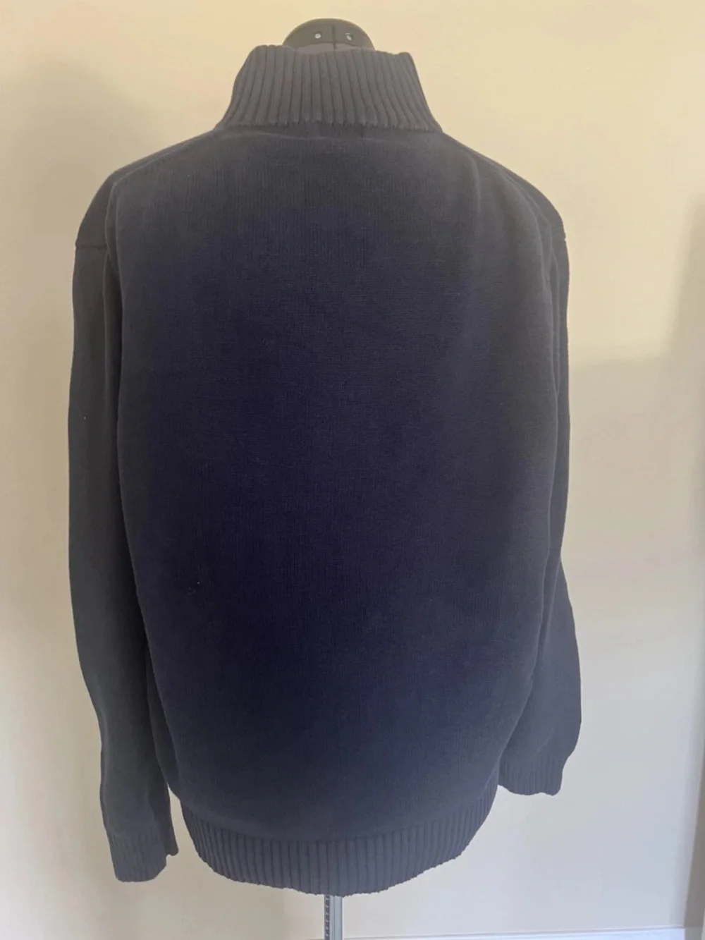 Vinatage Polo Ralph Lauren Mens Blue Quarter Zip Sweater Y2K Size XXL